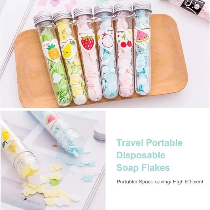 Kydoos Portable Dissolvable Paper Soap Strips - 50 Sheets Travel Essentials for Kids & Adults _ Compact, Hygienic, and Fragrant Soap for Camping, Outdoor, and Daily Use (Assorted Scents)